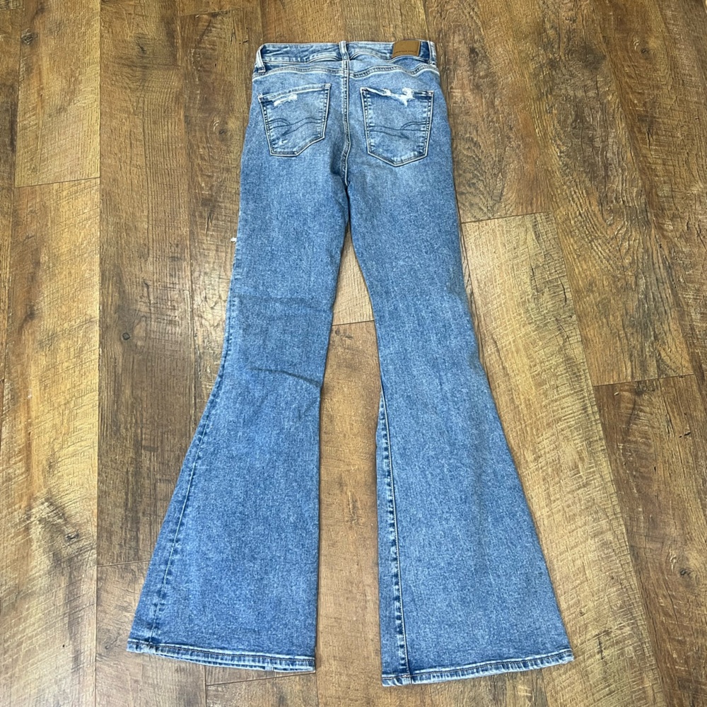 American Eagle Distressed Flare Jeans - Picture 2 of 4